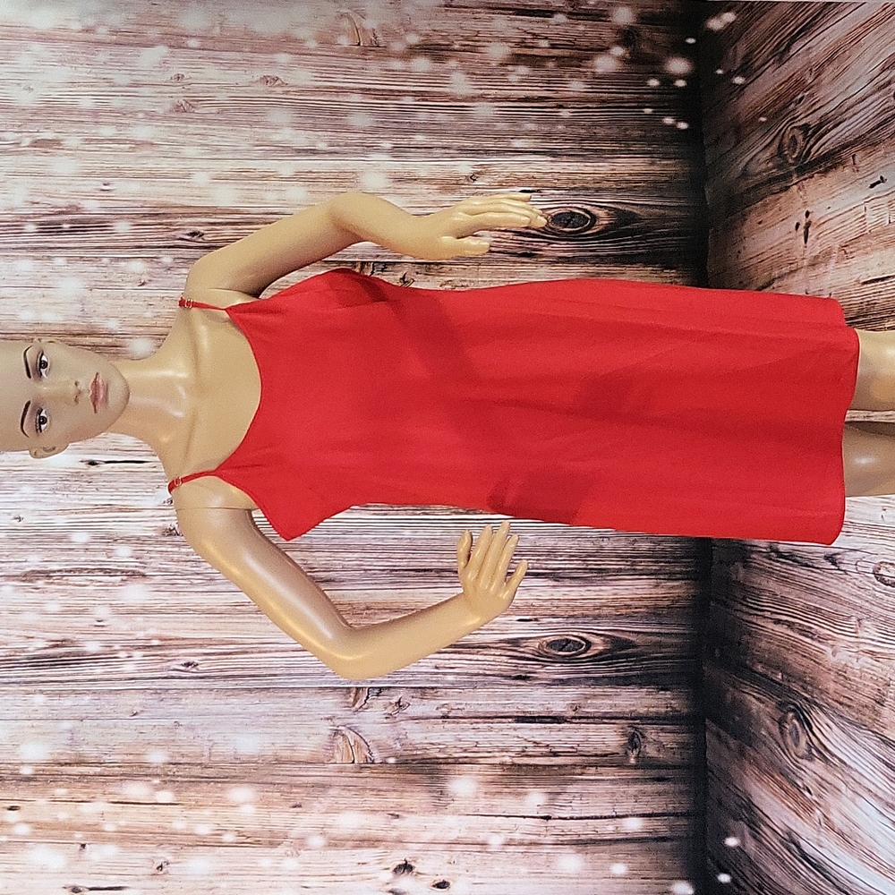 NWOT Nanette Lepore Red Slip Dress Size 12